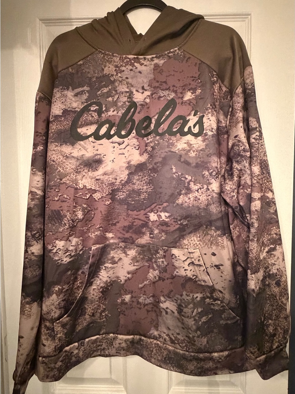 Cabela's Olive and Brown Camo Pullover Crewneck